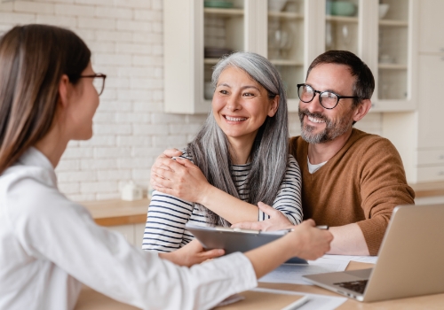 Couple talking to sleep apnea team member